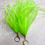 Feather Tassels Apple Blossom Green