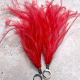 Feather Tassels Neon Scarlet