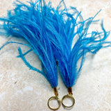 Feather Tassels Turquoise