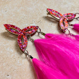 Festival Triquetra Earrings Pink