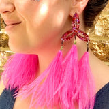 Festival Triquetra Earrings Pink