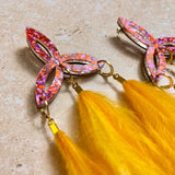 Festival Triquetra Earrings Pink