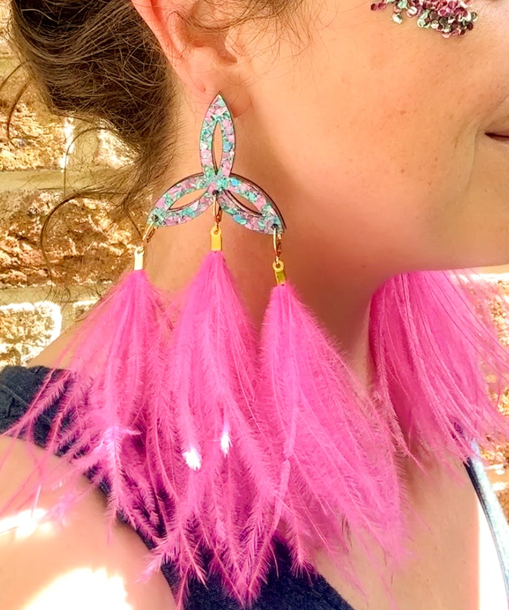 Festival Triquetra Earrings Lilac