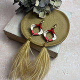 Mini Bauble Earrings Cherry Red & Rose Gold