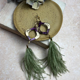 Mini Bauble Earrings Damson & Bronze