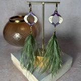 Mini Bauble Earrings Damson & Bronze