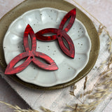Everyday Triquetra Earring Cherry Red