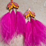 Maxi Tulip Earrings Pink & Orange