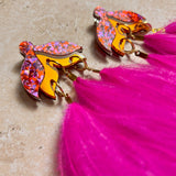 Maxi Tulip Earrings Pink & Orange
