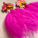 Maxi Tulip Earrings Pink & Orange