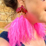 Maxi Tulip Earrings Pink & Orange