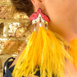 Feather Tassels Sunrise Yellow