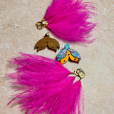 Maxi Tulip Earrings Lilac & Orange
