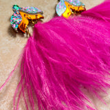 Maxi Tulip Earrings Lilac & Orange