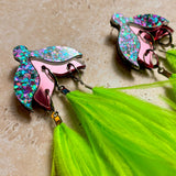 Maxi Tulip Earrings Lilac & Pink