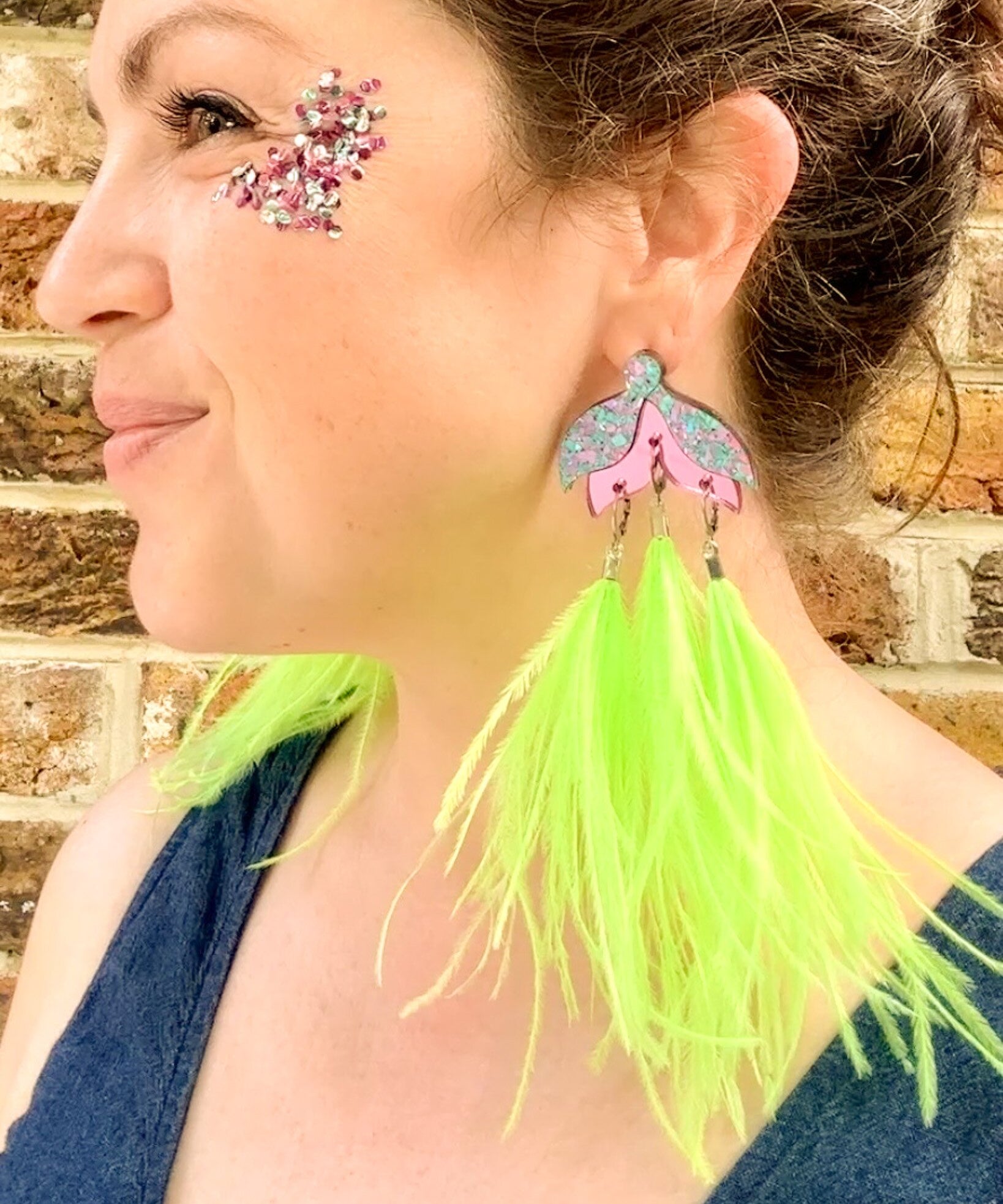 Maxi Tulip Earrings Lilac & Pink