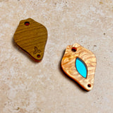 Petal Iris Earrings Orange & Blue