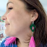 Feather Tassels Carnival Pink